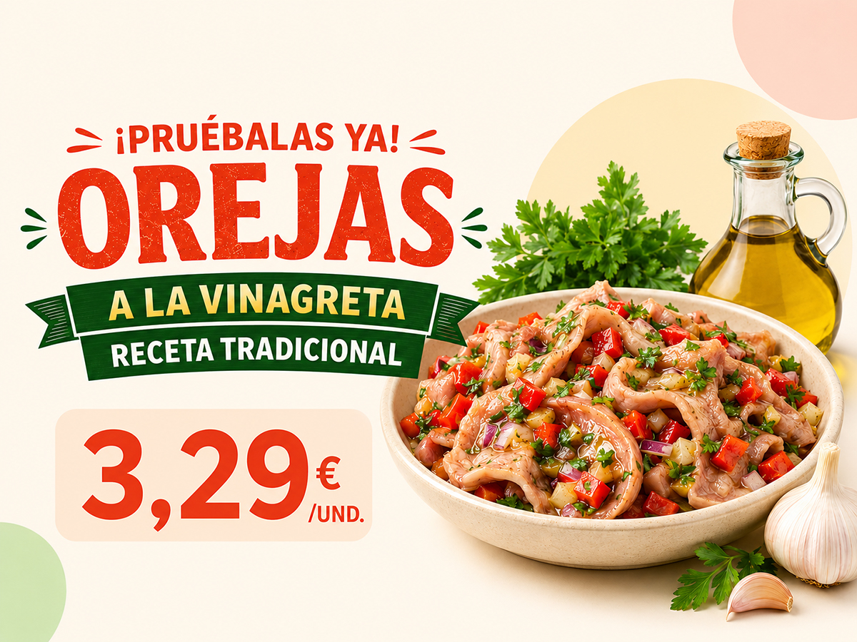Spanish in-store pig’s ear vinaigrette offer