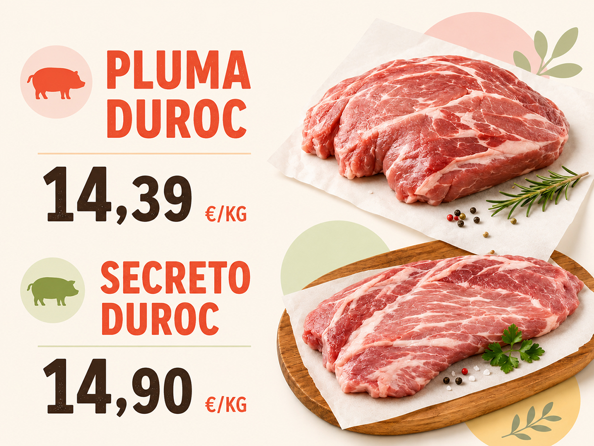 Spanish in-store Duroc pork cuts offer