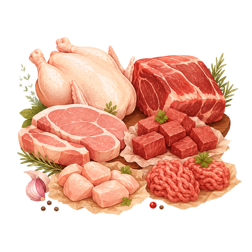 Fresh meat selection